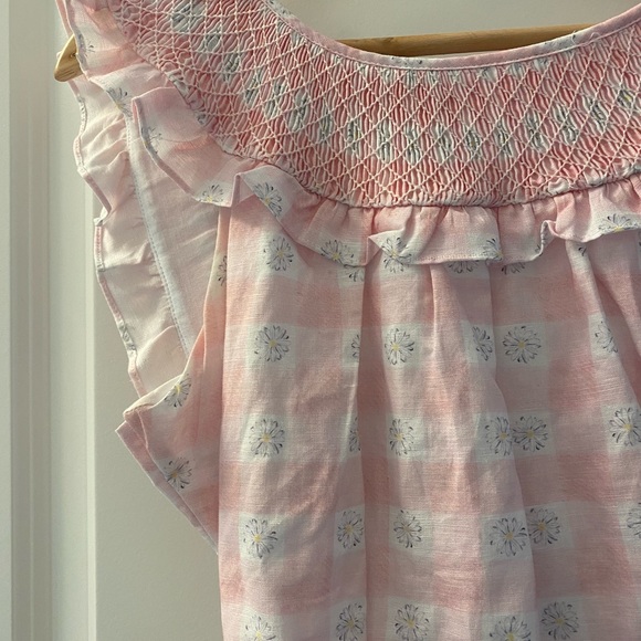 Dondolo for Loveshackfancy Women's Daisy Love Short Dress - Pink size xs. - Picture 3 of 11